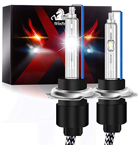 WinPower H7 Xenon-Lampen 55W HID Lichtlampe Autoscheinwerfer Ersatzlampe 8000K Eisblau, 2 Stück