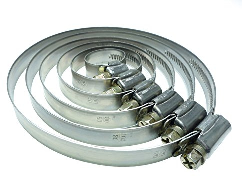 Edelstahlschelle 12mm W2 VA 40-60mm *** Schlauchschelle Edelstahl 1.4301 Schlauchklemme
