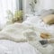 GLITZFAS Gestrickte Decke, Grobe Strickdecke Wolle Garn Arm Stricken werfen Super große klobige Stricken Decke Haustier Bett Stuhl Sofa Yoga Matte Teppich (Weiß,120 * 150cm)