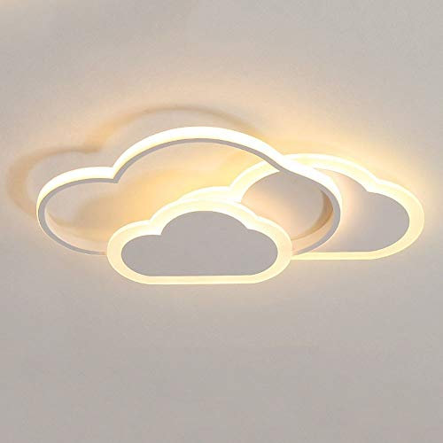 GaoHX 42W 3200lm LED Deckenleuchte, 52cm Kreative Wolken Deckenlampe, Warmweiß 3000K, Moderne weiße Deckenleuchten Wandleuchte für Wohnzimmer Schlafzimmer Flur und Kinderzimmer