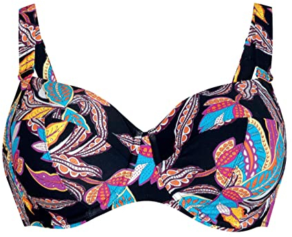 Rosa Faia Luna Big Cup Parte Superiore del Bikini, Multicolore, 38 / G Donna