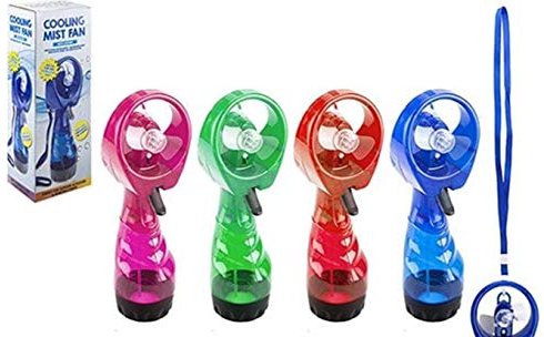 PMS Handheld Cooling Mist Spray Fan with Landyard Battery Operated Random Colour