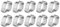 Abrazadera de Manguera 10 Piezas Pinzas de Manguera Doble Oreja de Hierro Galvanizado de 5-23mm para Tubo de Gasolina Fule(9-11MM)