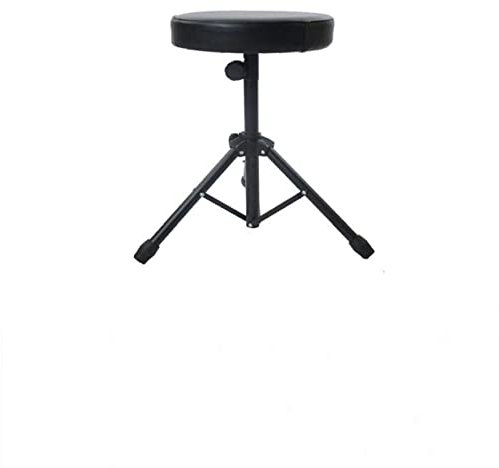 YORKING Durable Folding Music Guitar Keyboard Drum Stool Throne Piano Chair Padded Seat Black