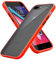 Cadorabo Funda Compatible con Apple iPhone 6 Plus / 7 Plus / 8 Plus en Mate Rojo - Botones Negros - Funda para teléfono móvil con Interior de Silicona TPU y Parte Trasera de plástico Mate