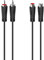 Hama Audiokabel, 1,5 m, 4-polig, mehrfarbig, RCA-Stecker auf Stecker, für Verstärker, CD-Player & Co.