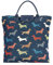 Signare Faltbare Einkaufstasche, Gobelin, wiederverwendbare Einkaufstasche, Einkaufstasche mit Tier- und Haustier-Design (Dackel, FDAW-DACH), beige, 30.48 cm x 8.89 cm x 35.31 cm