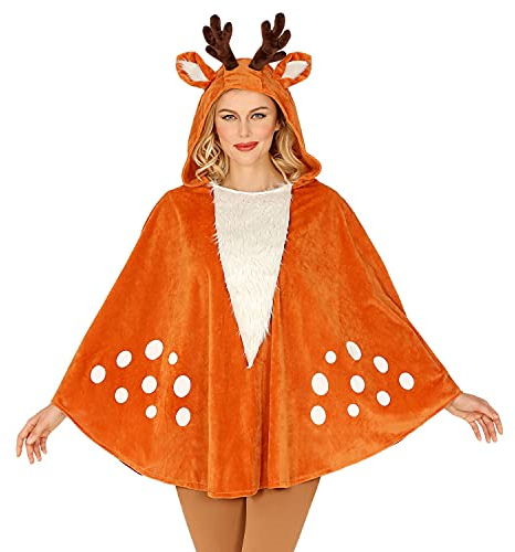 W WIDMANN MILANO Party Fashion - Kostüm Reh, Poncho mit Kapuze, Karneval, Mottoparty