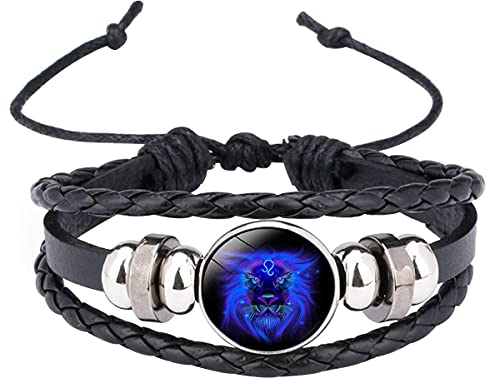 Caimeytie Children's/Women's Braided Bracelet Adjustable Constellation Signs of Zodiac Lucky Series/Leo