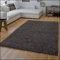 TT Home Wohnzimmer Teppich Hochflor Langflor Shaggy Soft Unifarben Modern Einfarbiges Design, Farbe: Anthrazit, Größe:200 cm Quadrat