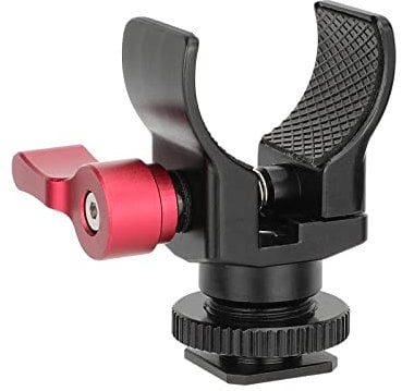 CAMVATE Shotgun Microphone Holder with Shoe Mount Adapter - 3138