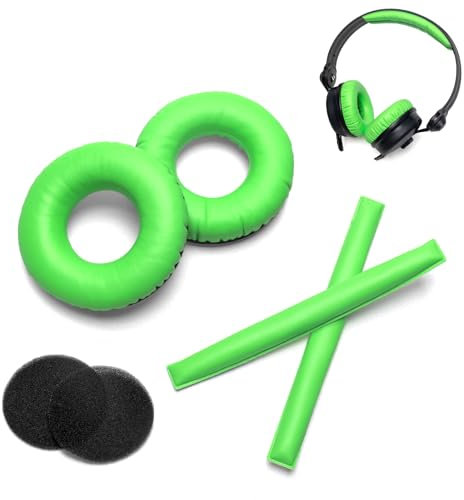 Voarmaks Green Replacement Ear Pads Foam Cushion Headband Compatible with Sennheiser HD25 HD 25 HD 25-1 HD25-1ii HD25SP HMD25 HME25 HMEC25 Headphones