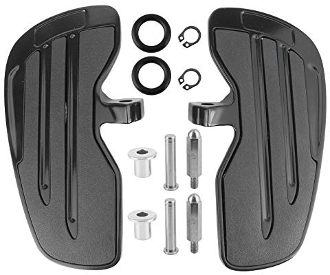 AYNEFY Marchepieds Avant pour Moto, Marchepieds Avant pour Moto en Aluminium, Repose-Pieds pour Indian Scout/Sixty/Bobber 2015‑2021(Tout Noir)