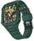 VeveXiao Compatible con Apple Watch Band con Case Series 7 (45mm, 41mm) y Series 6/SE/5/4 (44mm, 40mm), funda protectora resistente con correa para iWatch 7 para hombre y mujer (42/44/45mm, green)