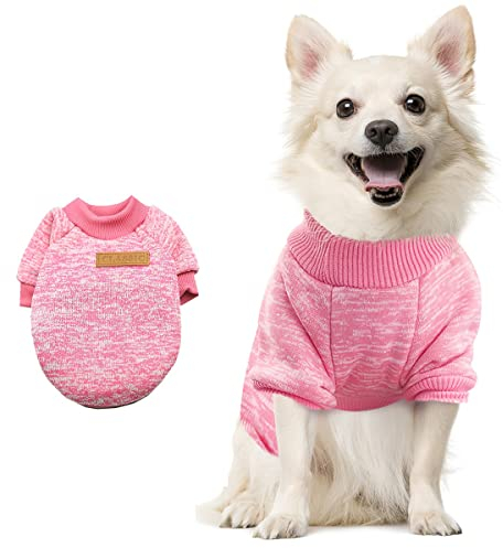 Hundepullover, Hillylolly Haustier Pullover Hund, Hunde Pulli Winter, Hundekleidung Pullover, Hundepullover Rosa, Pullover für Katzen, Hundepullover Fleece, für Kleine und Mittelgroße Haustier
