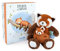 Doudou et Compagnie Plüsch-Panda, rot, mit Baby – 25 cm – Farbe Braun – Kollektion Unicef – mit Geschenkbox – Geschenkidee für Babys zur Geburt – DC3985