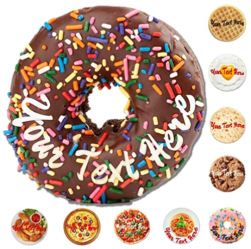 Gestalten Personalisierte Decke mit Foto Text,lustige runde Schokoladen-Donut-Decke Personalisiert, Hochzeitsgeschenke Personalisiertes Geschenke Kinder für Fotodecke Halloween Decke