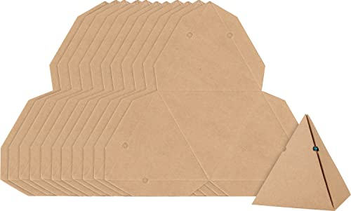 VBS 12er-Pack Kraftkarton Geschenkbox PYRAMIDE 12,5cm Pappschachteln Wimpelkette Box