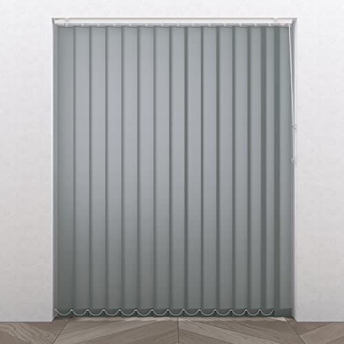 Lamellenvorhang/Vertikaljalousie - Easy Fine - 89mm - Lichtdurchlässig - Grau - 40 x 260-5 lamellen