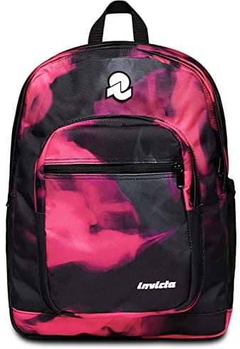 Invicta Zaino Scuola JELEK FANTASY, Fucsia - Doppio Scomparto - Tasca Porta Pc, Tasca Porta Borraccia, Organizer Interno - Zaino per Scuola Ragazzi, Tempo Libero - Eco Material
