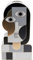Kare Design Vase Abstract Lady, schwarz/weiß/grau, Blumenvase, Dekorationsvase, Gefäß für Blumen, Tischvase, 43cm