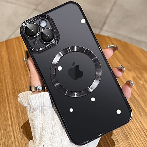 JUESHITUO EinheitsSchutz Serie für iPhone 14 Hülle für MagSafe (Mit Integrierter Kameraschutz) [TOP N52 Starke Magnete] Schutzhülle Stoßfeste Kratzfest Handyhülle iPhone 14 Case (6,1) - Schwarz