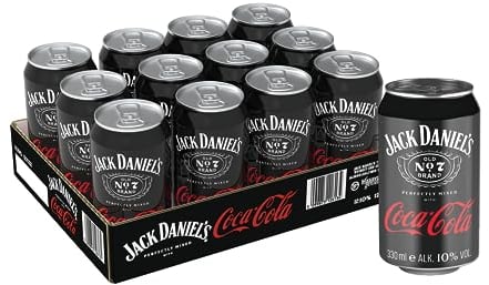 Jack Daniel's Tennessee Whiskey & Coca Cola - Der weltweite Barcall Nummer 1-12 x 0.33L/10% Vol.