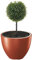 Groß Blumentopf Blumenkübel Topf ⌀ 57cm H:43,5 cm Rund Kupfer mit Einsatz Pflanztopf Pflanzkübel Terrasse Garten Balkon Stilvoll Modern Elegant Kapazität 56 L Kunststoff Outdoor UV-beständig Indoor