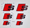 Black car Brake Calipers Stickers Compatible with Audi S Line Caliper TBS82