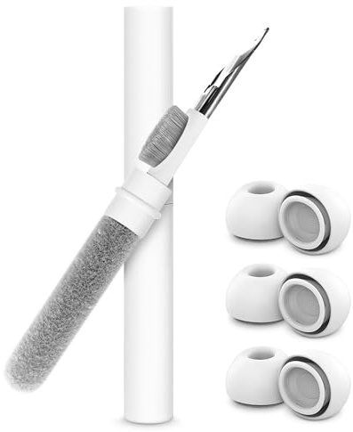 Empire 3-in-1 AirPods Pro Cleaning Kit - 3 Pairs Ear Tips, iPhone Compatible with Sponge, Brush, Metal Tip