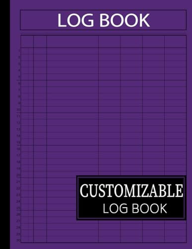 Log Book: Large Customizable Log Book with 7 Columns / Multipurpose Seven Column Notebook/Journal/logbook to Monitor Daily Tasks, Schedule, Inventory, ... Donation: Column Ledger Book / Purple Cover