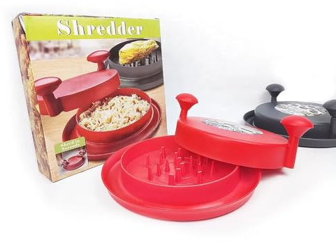 Chicken Shredder Tool with Handles and Non-Skid Base for Meat and Chicken 10.5 inch Safer and Easier Than Bear Claws for shredding Meat (Black) Kitchen Accessories, Gifts for Meat Lovers Color - Black