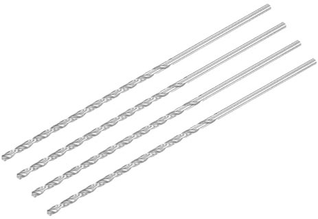 TA-VIGOR 2Pcs 3.5mm Extra Long Twist Drill Bits, 160mm Length High-Speed Steel HSS Straight Shank Spiral Drill Bits for Wood Metal Aluminum Plastic
