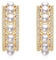 Multi-Farben Kristall oval Reifen Ohrringe für Frauen 925 Sterling Silber Post kleine Perle CZ Strass Reifen Ohrringe für Frauen (Yellow)