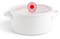 NUTRIUPS Microwavable White Soup Bowl with Lid, 900ml Matte Ceramic Soup Mug with Handles, Ramen Bowl, Noodle Bowl (White,6IN)