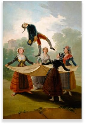 Francisco De Goya Wandkunst-Leinwand, Motiv: Strohpuppe, Poster, Kunstwerke für Schlafzimmer, Dekor, Gemälde, ungerahmt (30 x 45 cm)