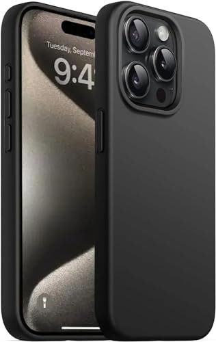 TitiSol Shockproof Liquid Silicone | Silicone Back Cover for iPhone 14 Case Gel Rubber Full Body Protection Anti-Shock Cover Case Drop Protection | Compatible with MagSafe (Apple iPhone 14) Black