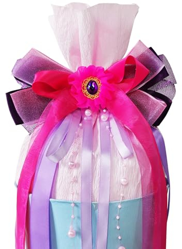 BOOMTOP Schleife Schultüte Mädchen Schultütenschleife Lila Zuckertüten Schleife Purple Schultüte Basteln Zubehör Schultütendekoration Schulanfang Dekoration