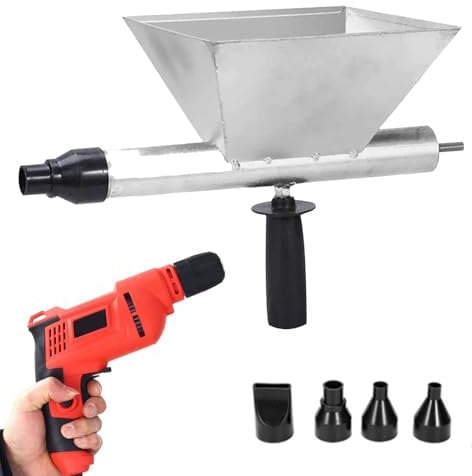 Portable Cement Grouting Machine, With 4 Nozzles And Hand Drill - Electric Mortar Grouting Gun, For Brick Walls And Floors Home Improvement