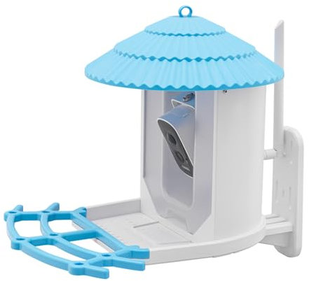 Bird Feeder with Camera, Solar Powered Bird Feeder, Smart Bird Feeder Solar Smart Bird Feeder with PIR 4MP HD camera AI Recognition Bird Videos Feeder