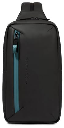 PIQUADRO – Borsa a tracolla in tessuto – Qualità Premium – Colore Nero – Unisex