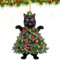 Christmas Ornaments 2024, Black Cat Christmas Decorations, Cute Screaming Cat Christmas Tree Hanging Ornaments, Acrylic 2 Side Printed Decor, Personalized Stockings