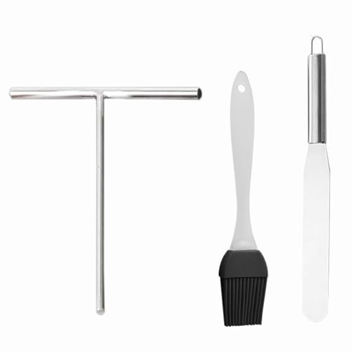 Zonoori 3 Stück Crepes Verteiler Wender Set, Edelstahl Crepes Zubehör