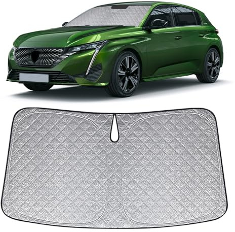 Opaltool Parasol Coche Delantero Plegable Repuesto para Peugeot 308 P5 2021-2026, Coche Sol Sombra Bloquea los Rayos UV en el Interior del Parasol Protector