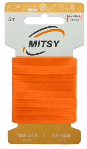 MITSY Reißfeste Gummiband Flachgummi zum Nähen Breit 10 mm 5 m Neonorange | Gummibänder, Elastisch & Reißfest, Gummilitze für Handarbeit, Hosengummi, Basteln & DIY, Langlebig & Formstabil