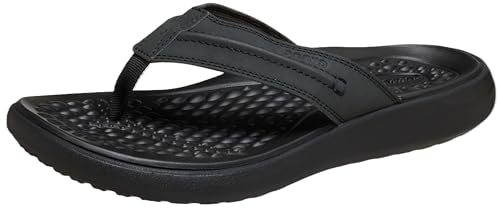 Crocs Men Flip, Yukon Vista II LR Flip, Black/Black, 10 UK Men | Casual Sandals