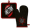Herding Topflappen und Ofenhandschuh NFL-Set, Football-Design, Bezug: 100% Baumwolle / Füllung: 100% Polyester
