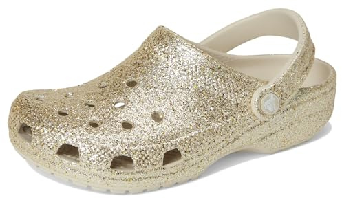 Crocs Unisex Kinder Classic Chunky Glitter Clog K Holzschuh, Sandstein, 36 EU