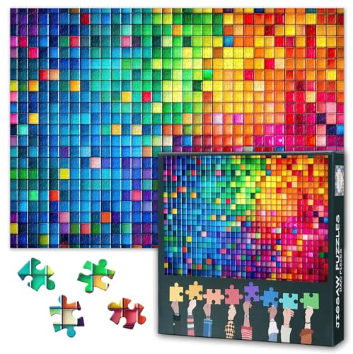 Puzzle 1000 Teile Erwachsene - Geometrisches Design Puzzle für Erwachsene, 70 x 50 cm 1000-teiliges Puzzles Herausfordernde Wandkunst & Lernspiele