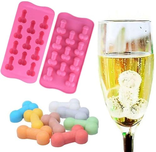 1 Pcs Prank Silicone Ice Cube Tray Soap Cake Mold for Birthday Single Bachelorette Party Favor Supply Baking Pan Handmade DIY Mousse Chocolate Fondant Mould Tool Novelty Cake Pan Decoration Set Y25